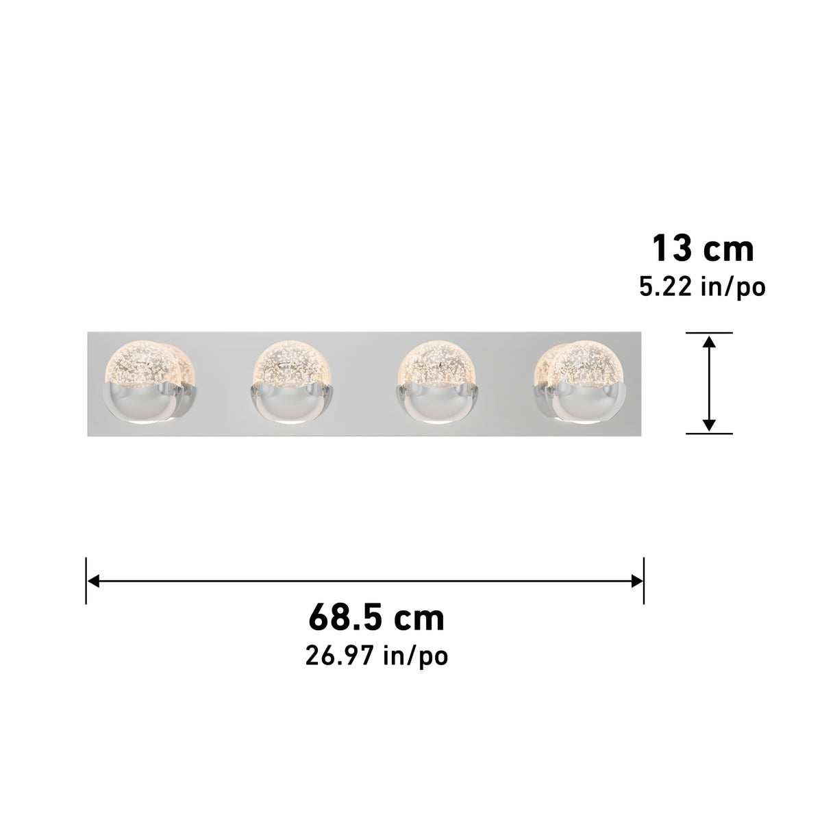 Oracle modern LED bathroom vanity light