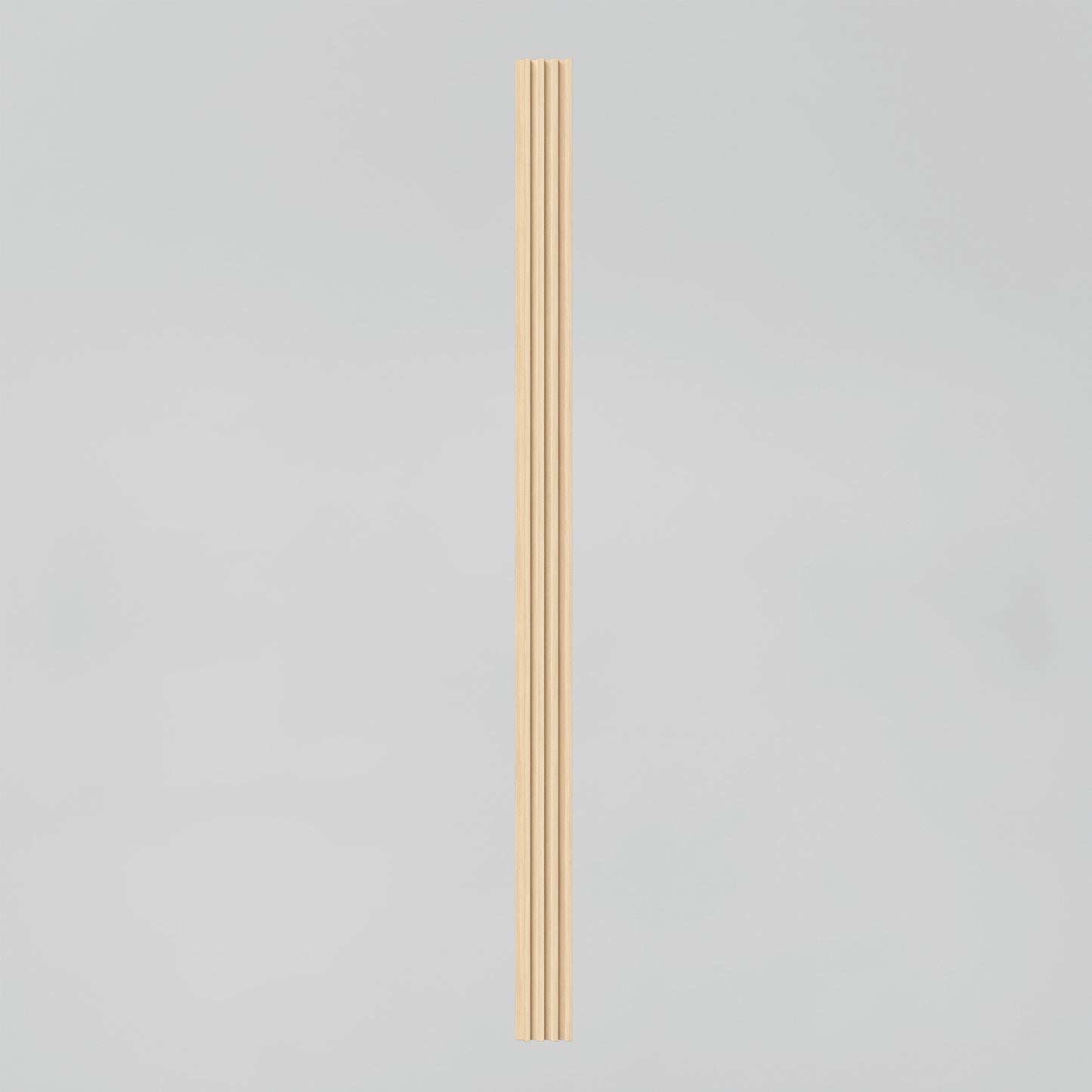 The Artika Panolok 30.67 ft wall panel kit (pack of 8) features light-colored wooden panels with four vertical grooves, shown standing upright against a plain, light gray background.