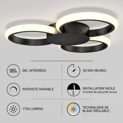 Nyala 15 in. LED flush mount light 5CCT