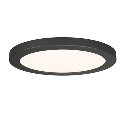 The Artika Europa Disk 9 in. LED modern flush mount light features a black frame and white diffused center for even illumination, offering 3 color temperatures in a sleek, round design.