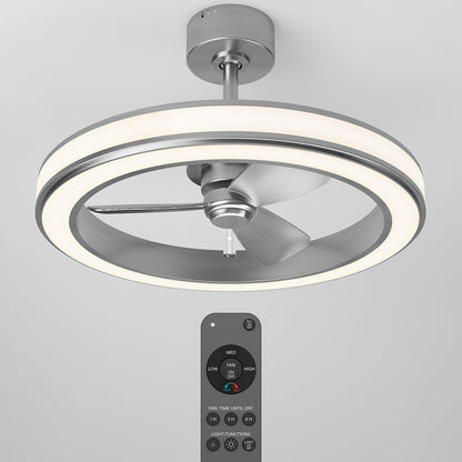Edwin 23 in. LED modern ceiling fan 3 speeds - with remote