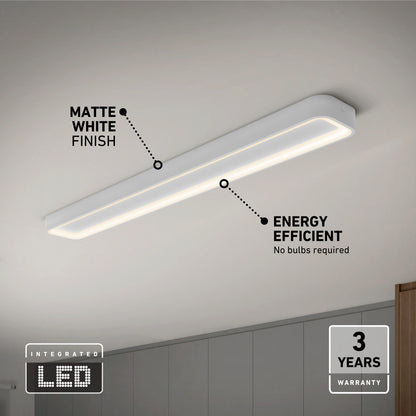 Aiden 48 in. LED modern flush mount light 5 CCT