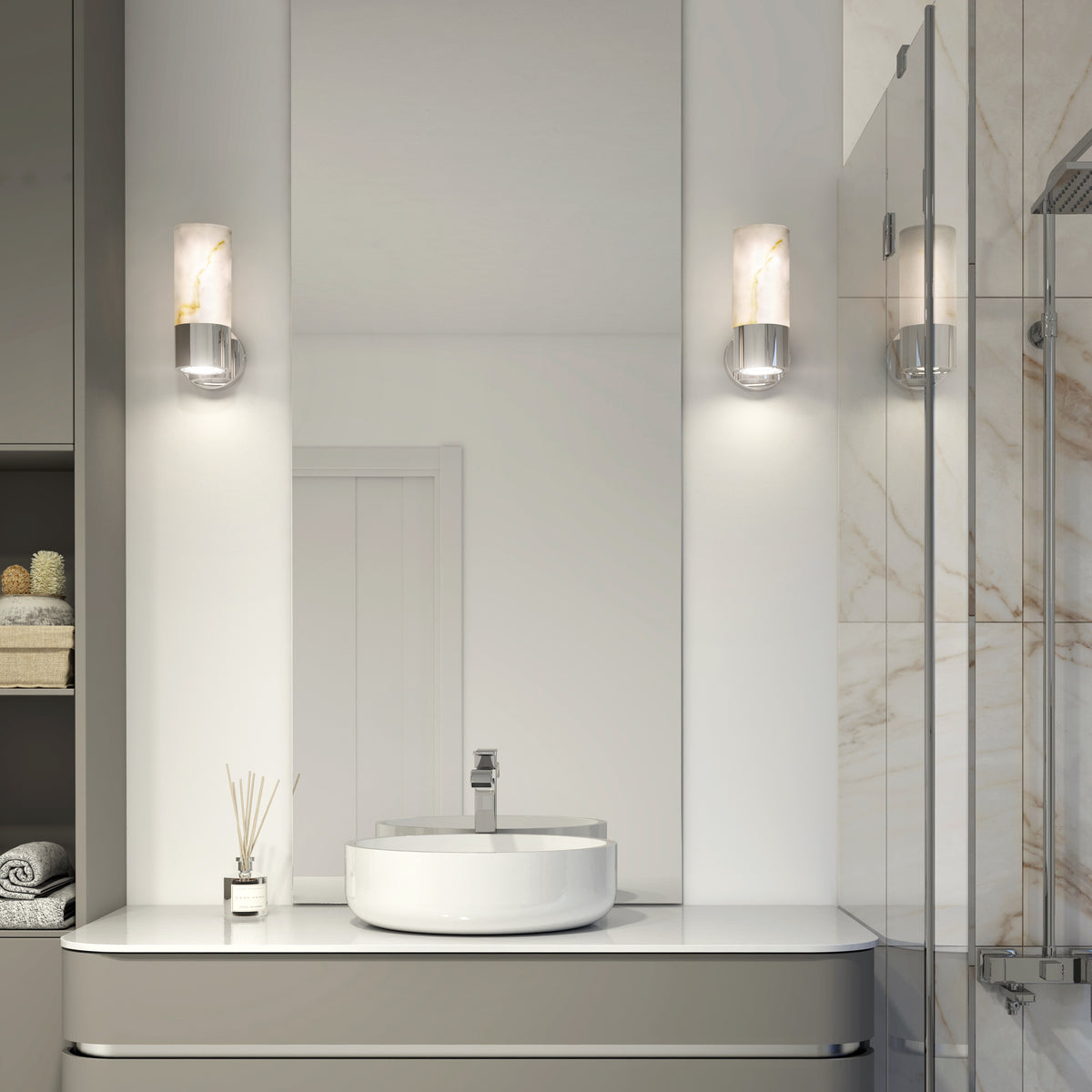 Marble LED contemporary sconce 5 CCT