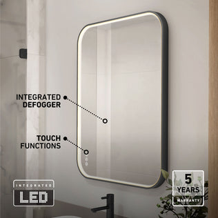 Artika Royce 24″x32″ dimmable anti-fog LED mirror with touch controls, adjustable color temp, and 5-year warranty.