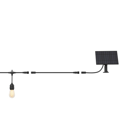 The Artika Blaze 20 LED Outdoor Solar String Lights feature exposed bulbs connected to a solar panel on a small bracket, all set against a white background.
