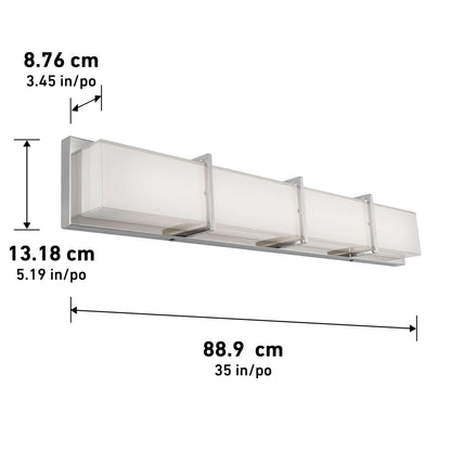 Subway LED modern bathroom vanity light