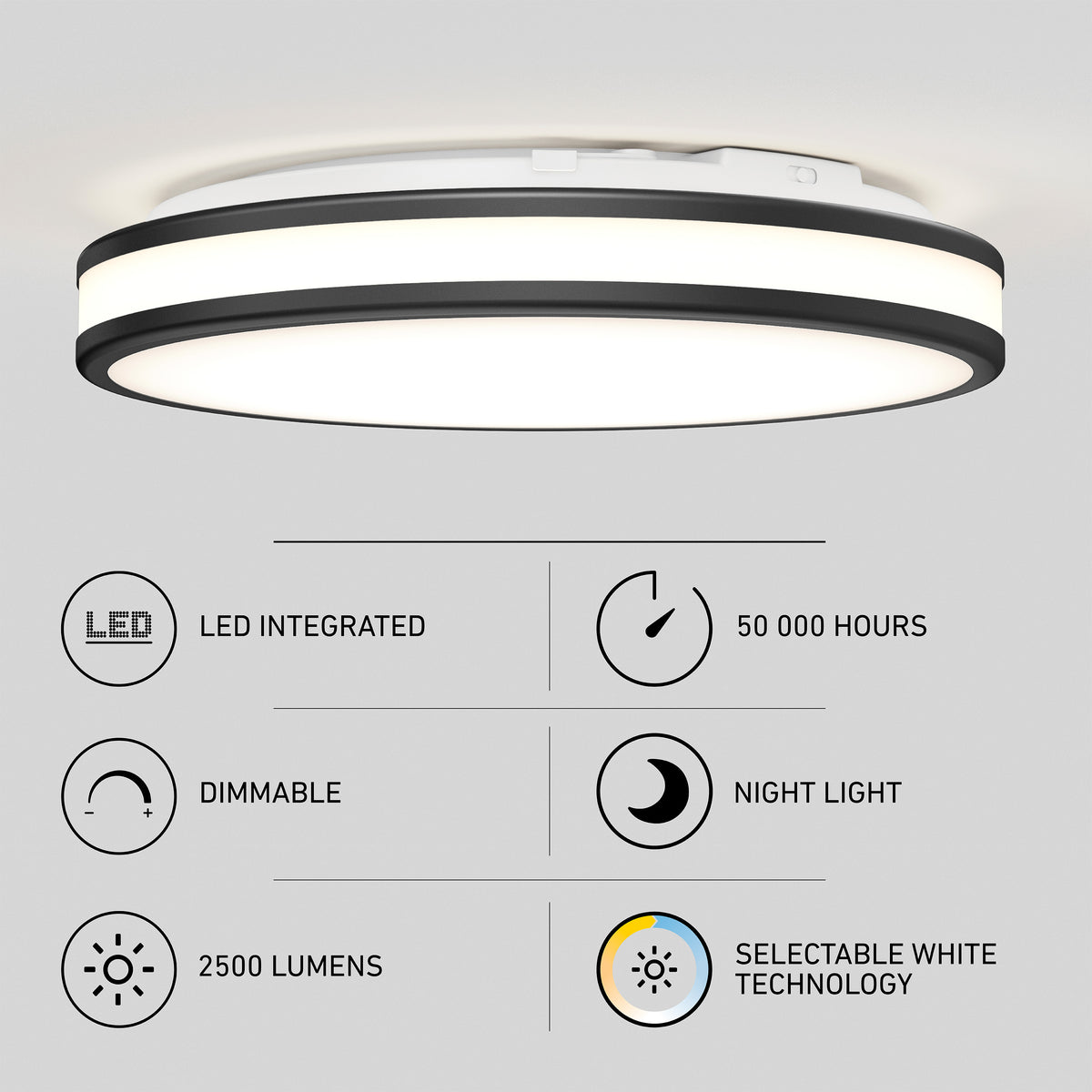 Hemisphere 15 in. LED flush mount light 5 CCT
