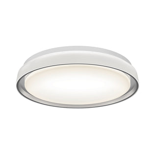 The Artika Niko 15.5 in. modern LED flush mount light features a round, white frame and offers soft, diffused illumination with 5 selectable color temperatures.