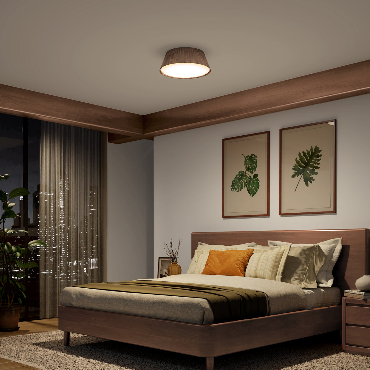 Dunham 15 in. (38 cm) Modern LED Flush Mount Ceiling Light 5 CCT