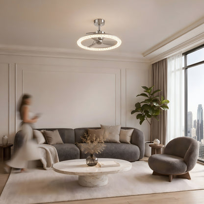 Carat 23" LED Modern Ceiling Fan with Remote Control