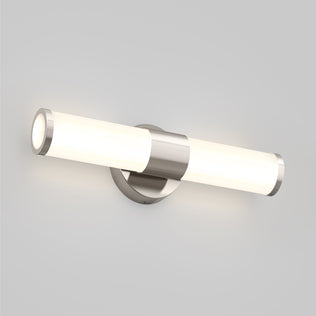 The Artika Adina modern bathroom vanity light 3 CCT features adjustable color, brushed nickel finish, and a frosted glass shade.