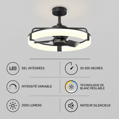 Sunnyvale 23 in. LED modern ceiling fan - with remote