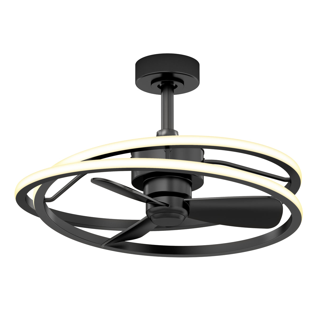 Coda 58 cm (23 in.) LED moderno fandelier ventilador de techo con luz - control remoto incluido