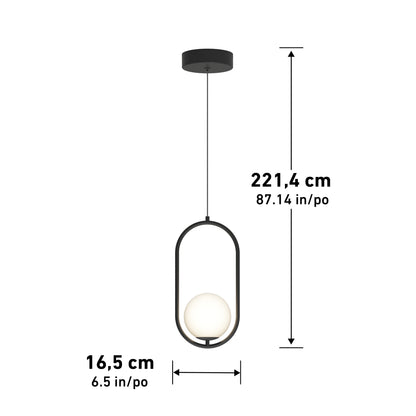 Bloom mid-century LED pendant light