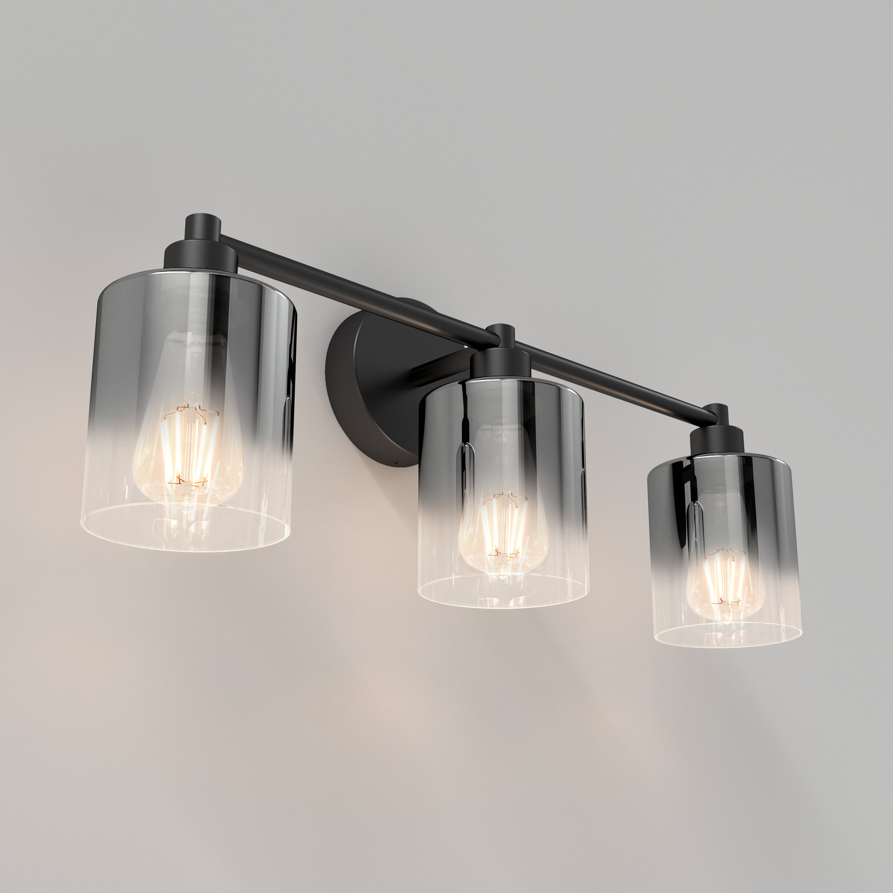 Haze modern 3-light bathroom vanity light glass - Thumbnail 2