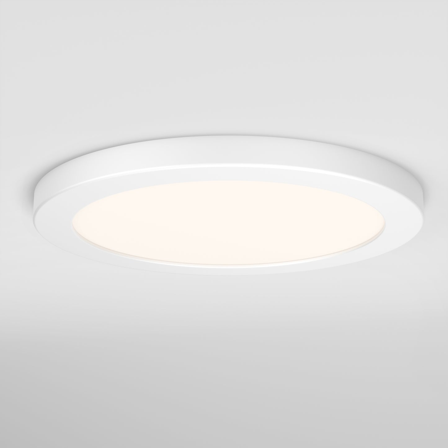 The Artika Europa Disk 9 in. LED modern flush mount light offers a soft, even glow on any white ceiling with its round, white design and 3 CCT settings.
