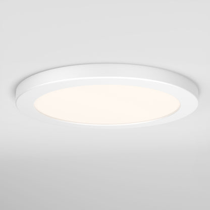 The Artika Europa Disk 9 in. LED modern flush mount light offers a soft, even glow on any white ceiling with its round, white design and 3 CCT settings.