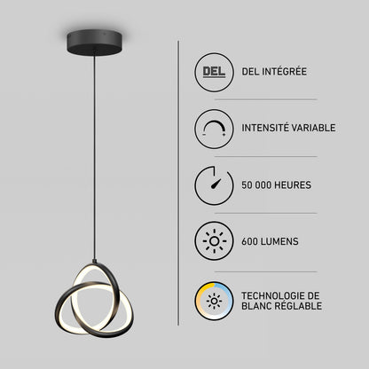 The Artika Zephyr LED pendant light offers energy-efficient, tunable white lighting and a 50,000-hour lifespan.