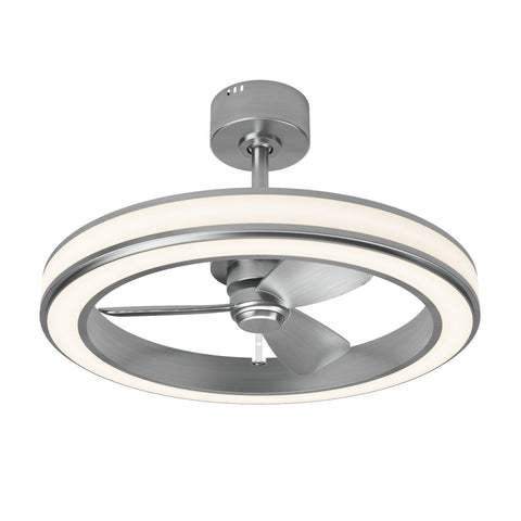 Edwin 25 in. LED Ceiling Fan 3 speeds With in Brushed Nickel | Artika
