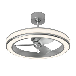 Artika Edwin 25 in. LED modern ceiling fan features 3 speeds, three blades, a circular LED light, and a remote control.