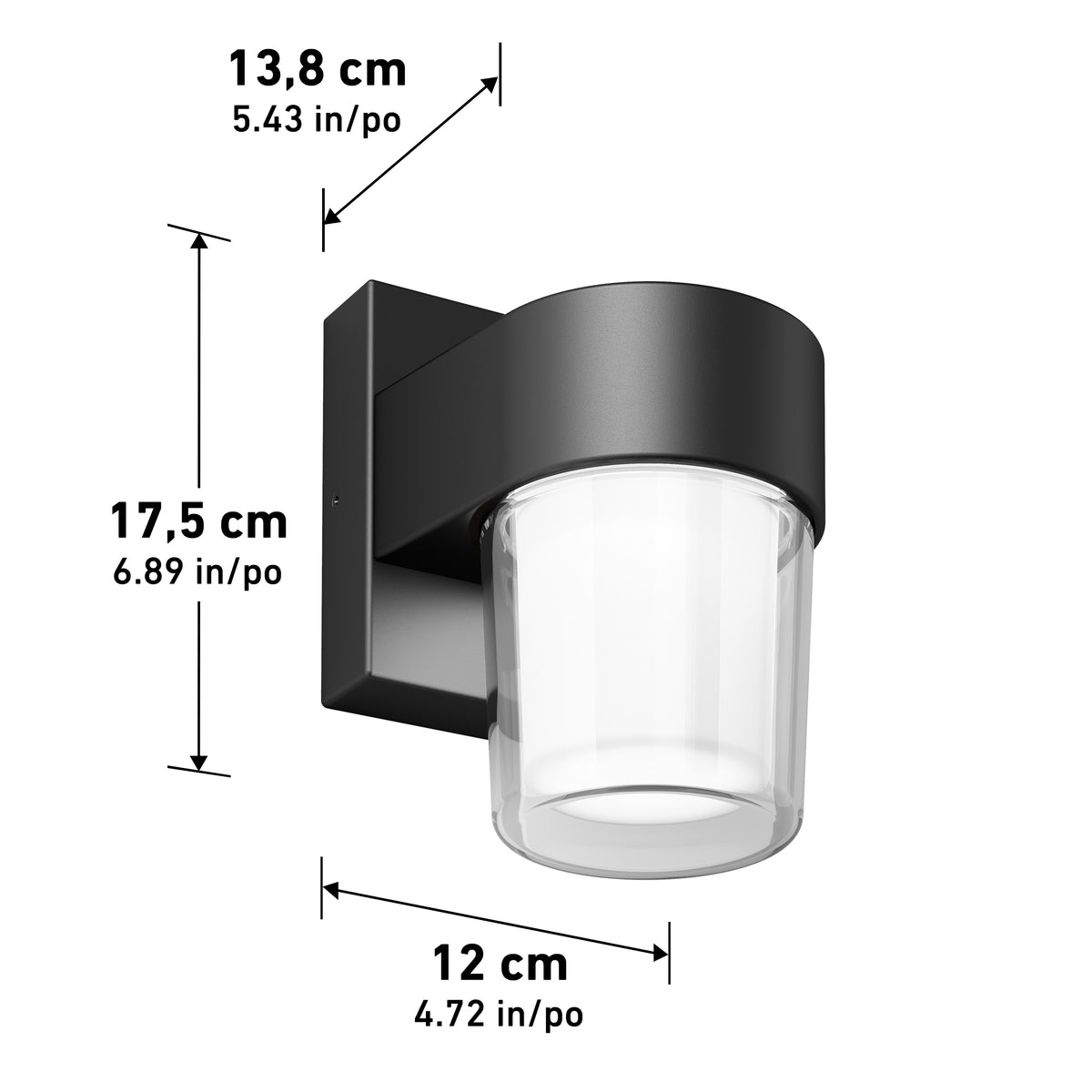 Halden indoor-outdoor LED wall light 5 CCT