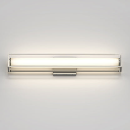 The Venicia LED Wall Sconce by Artika features a modern rectangular design with a brushed metal frame and frosted panel, casting a soft white glow on any wall.