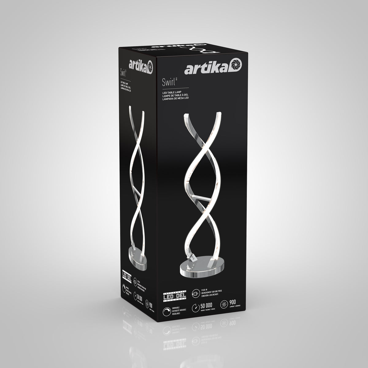 Swirl LED table lamp