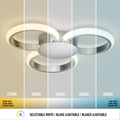 Nyala 15 in. LED flush mount light 5CCT