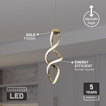 Mini Swirl LED pendant light