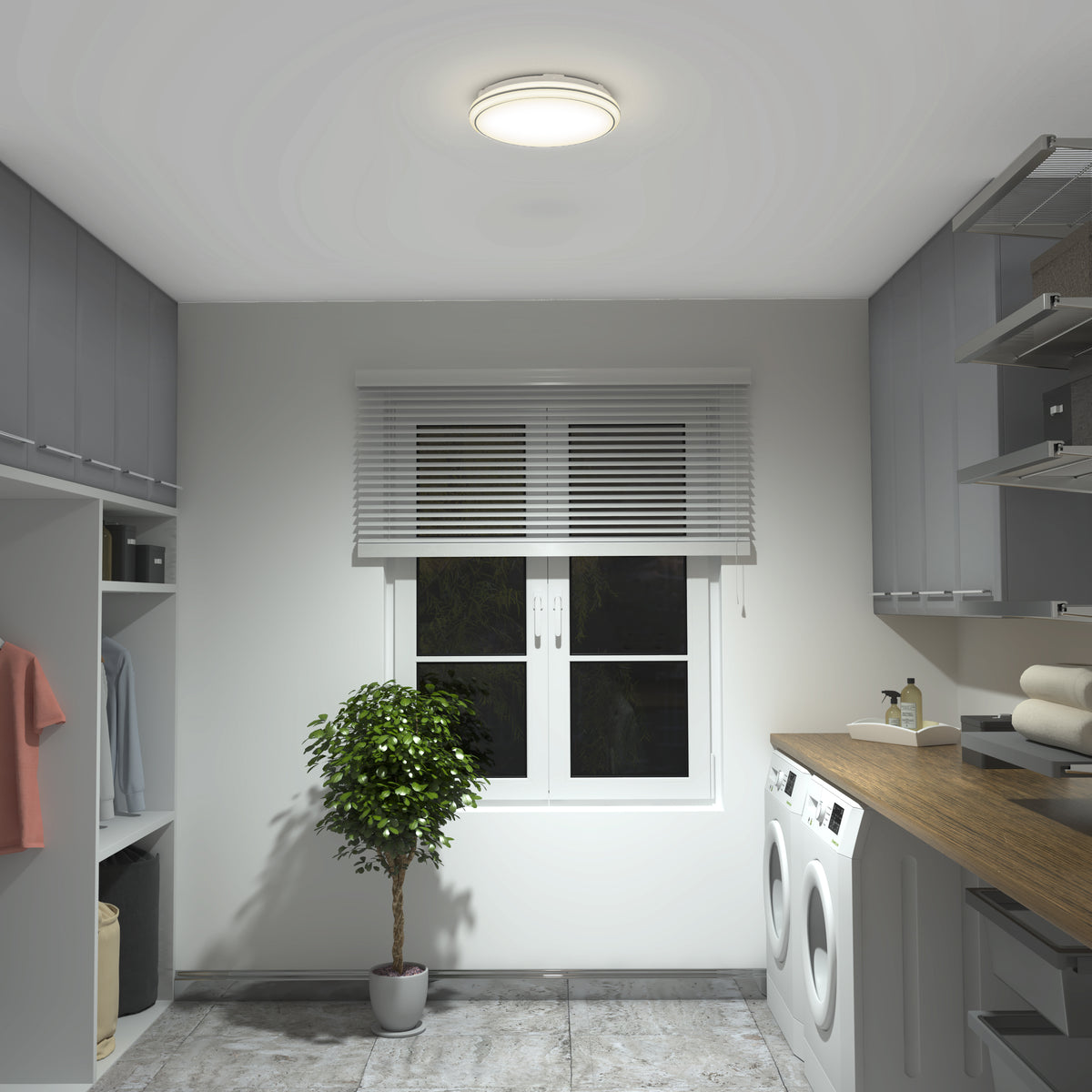 Emina 13 in. (33 cm) Modern LED Flush Mount Ceiling Light 3 CCT