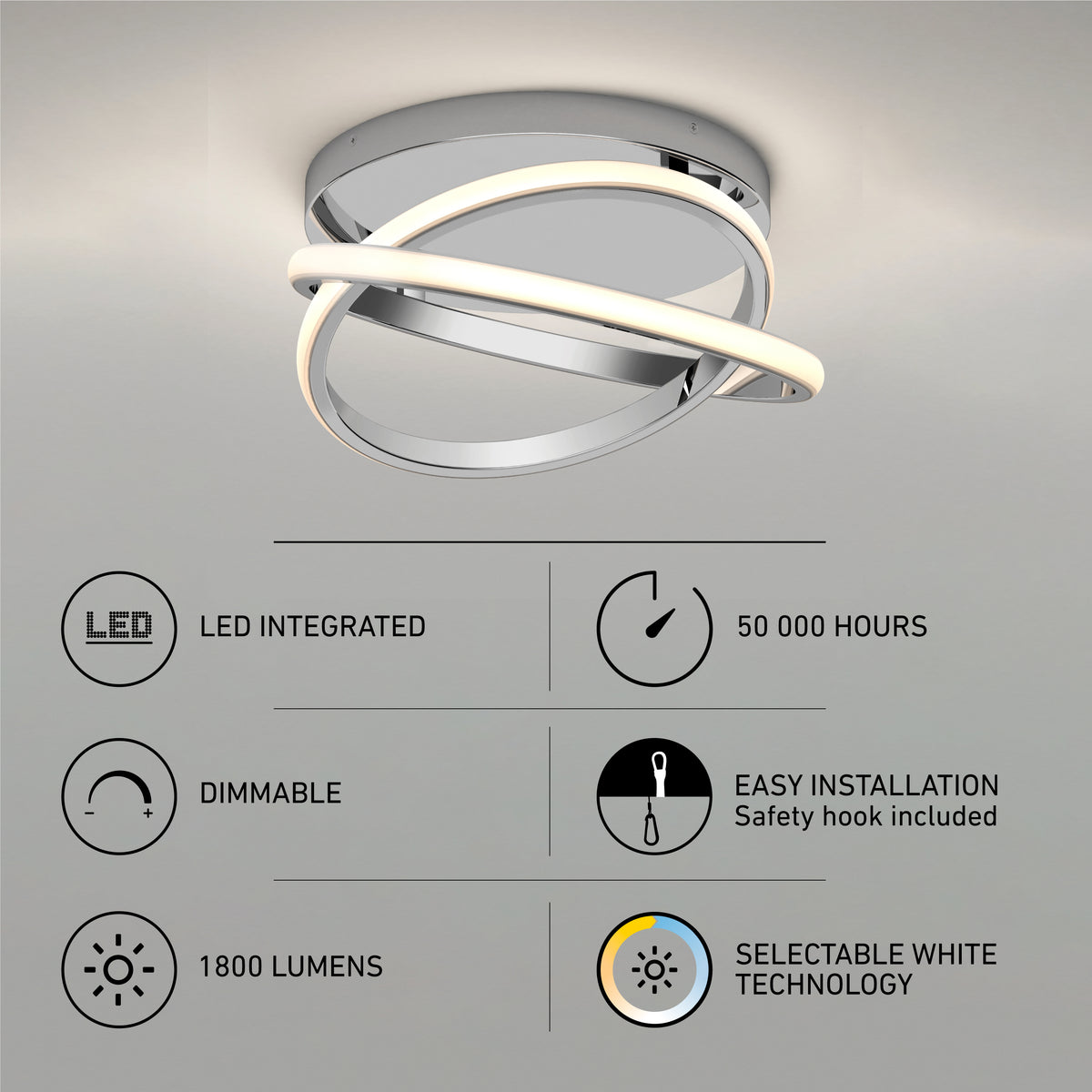 Orbia modern LED flush mount light 3 CCT