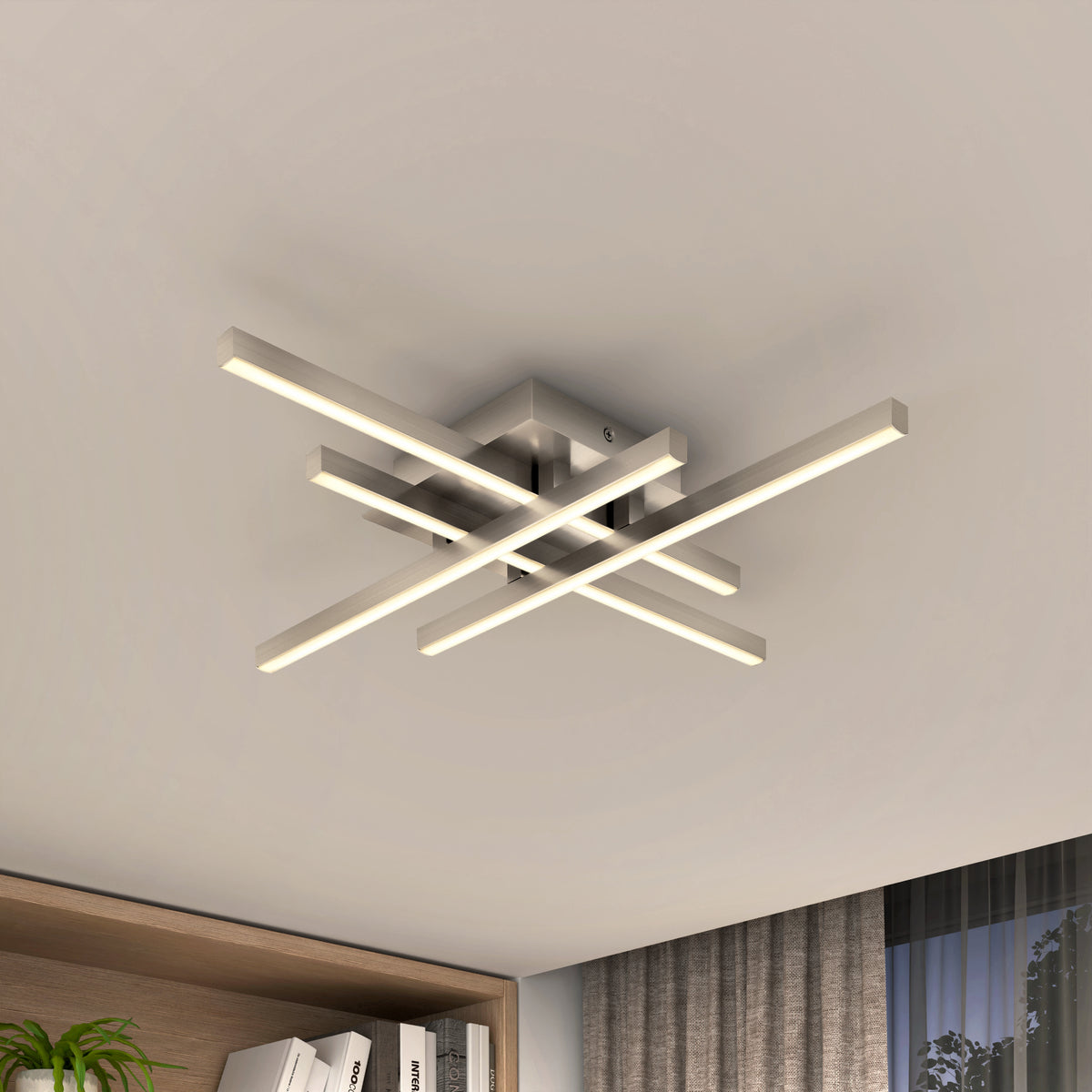 The Artika Grid LED flush mount is a minimalist ceiling light featuring energy-efficient LED technology.