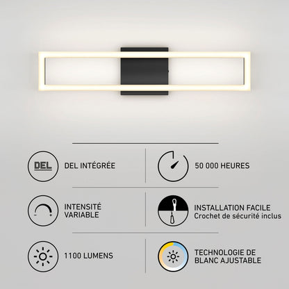 Artika Dover 27-in LED Vanity Light Bar: dimmable, 1100 lumens, 5 CCT, easy install, adjustable modern bathroom lighting.