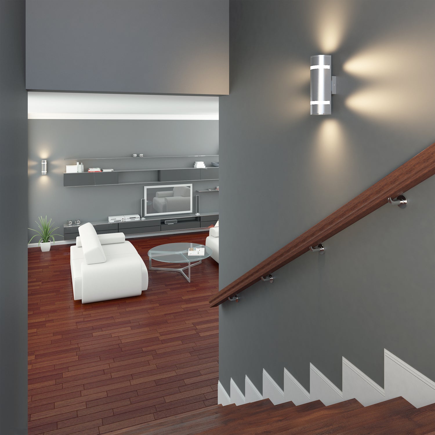 Lámpara De Techo LED Akita - 3 Brazos, Luz Ajustable Con Mando, 56W, Blanco Mate