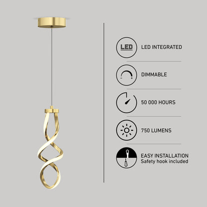 Mini Swirl LED pendant light