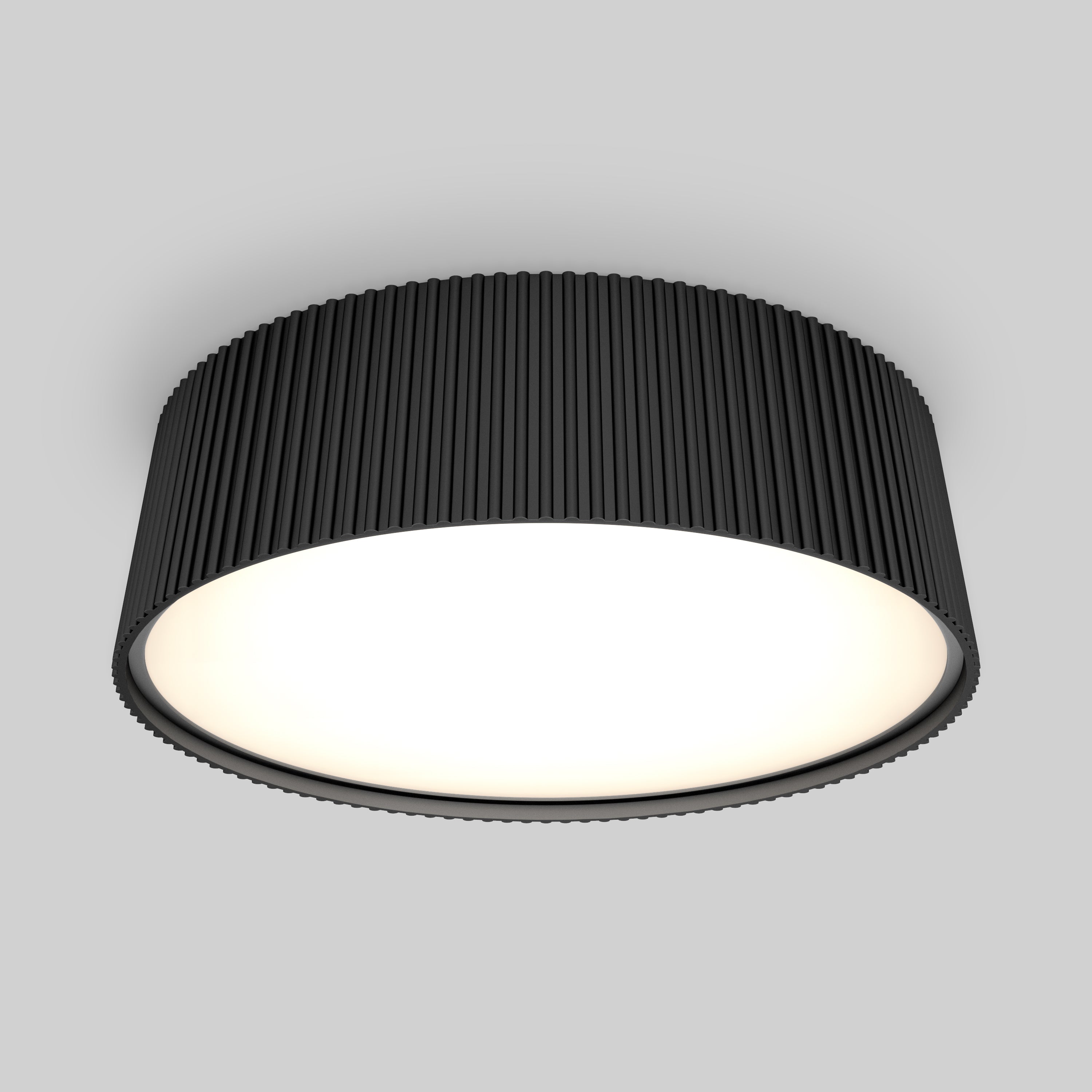 Groove 13 in. LED Flush Mount Light 5 CCT in Matte Black | Artika