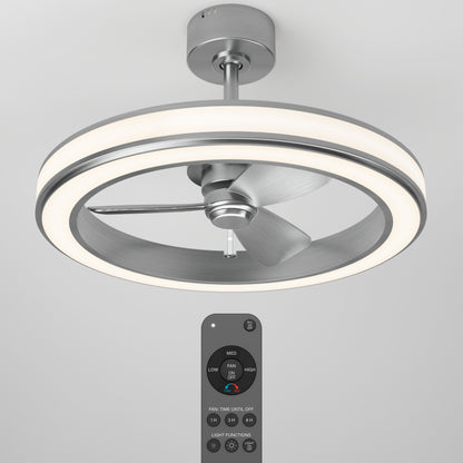 Edwin 25 in. LED modern ceiling fan 3 speeds - with remote