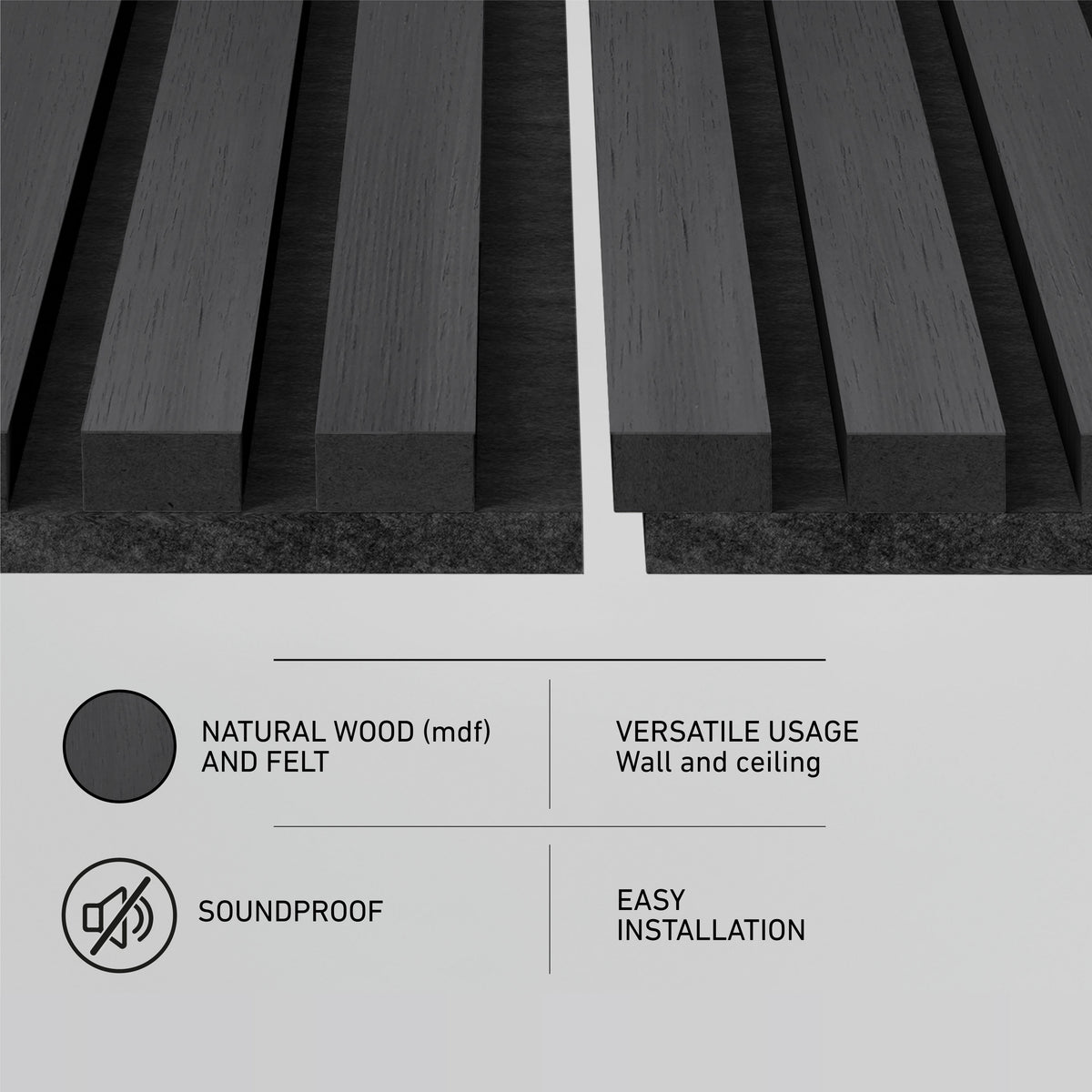 The Artika Sonolok 15.5 ft sound-absorbing wall panel kit (4-pack) is easy to install and perfect for any room or ceiling.