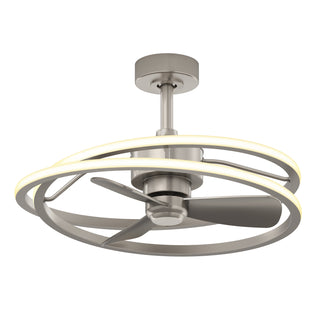 Artika Coda 23 in. LED ceiling fan features 3 blades, tunable color temp, circular LED ring, and remote control.