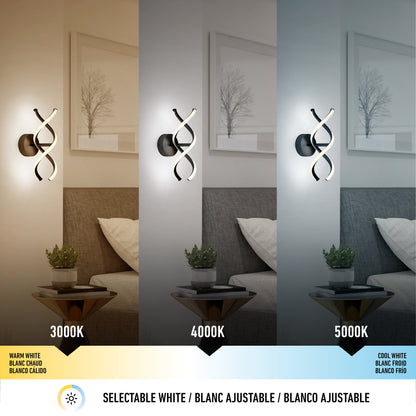 DNA LED modern wall sconce 3 CCT