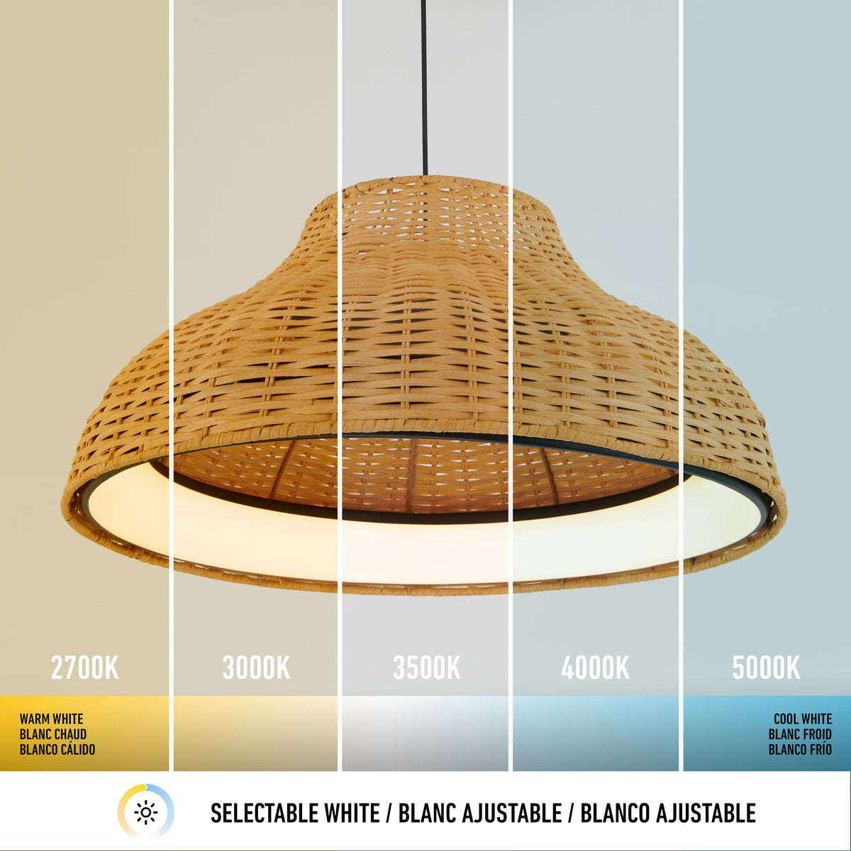 Raina LED pendant light 5 CCT