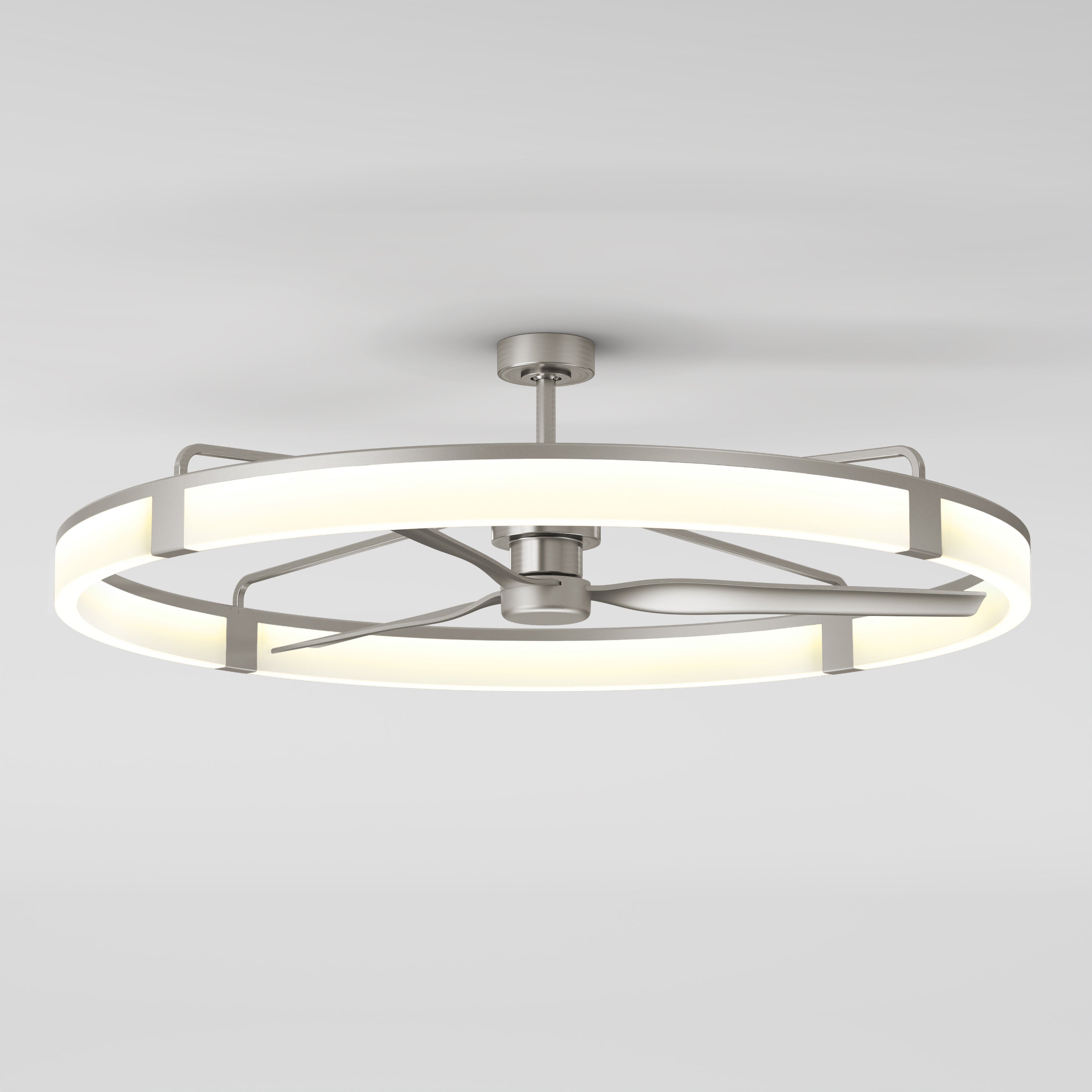Sunnyvale 52 in. LED Modern Ceiling Fan in Brushed Nickel | Artika