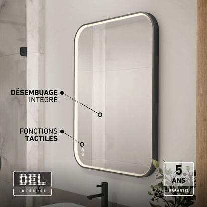 Artika Royce 24″x32″ dimmable anti-fog LED mirror with touch controls, color temp adjustment, and 5-year warranty.
