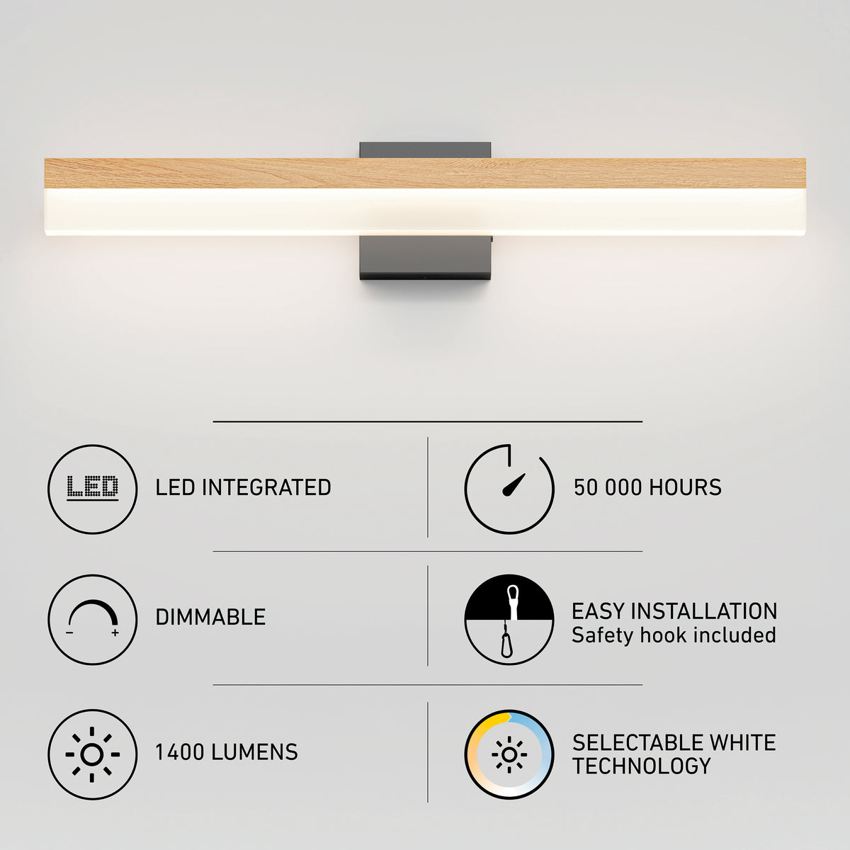 Neil 27-in (69 cm) Integrated LED Vanity Light Bar for Bathroom