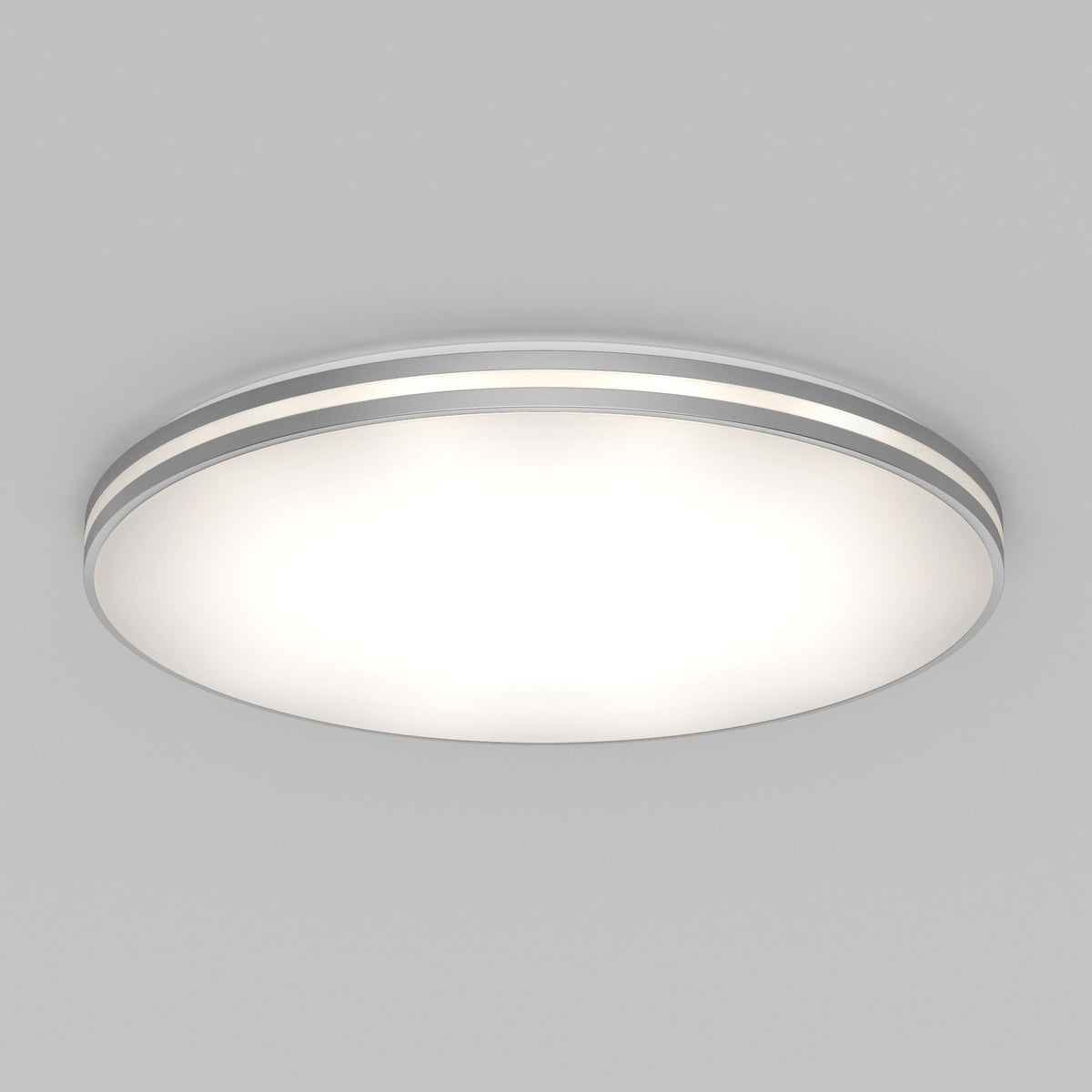Artika GLOW 30″ LED Flush Mount Ceiling Light, 5 CCT with Remote, modern round design shown on a plain gray background.