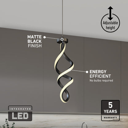 Mini Swirl LED pendant light