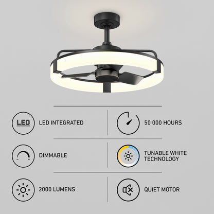 Sunnyvale 23 in. LED modern ceiling fan - with remote