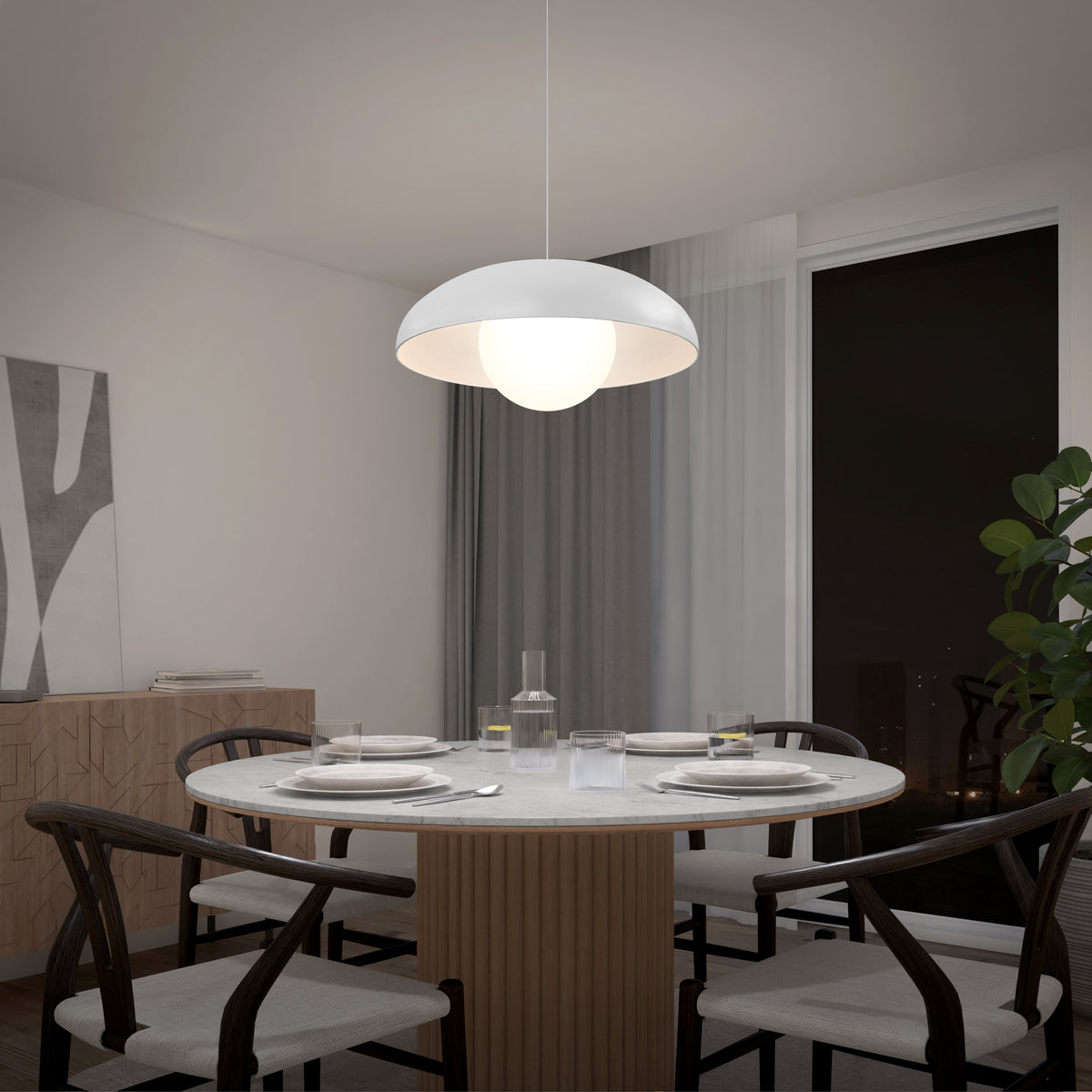 Boden LED modern mid-century pendant light 3 CCT