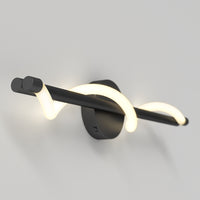 Artika Neon modern LED bathroom vanity light 5 CCT, adjustable white light, curved design on a light gray wall.