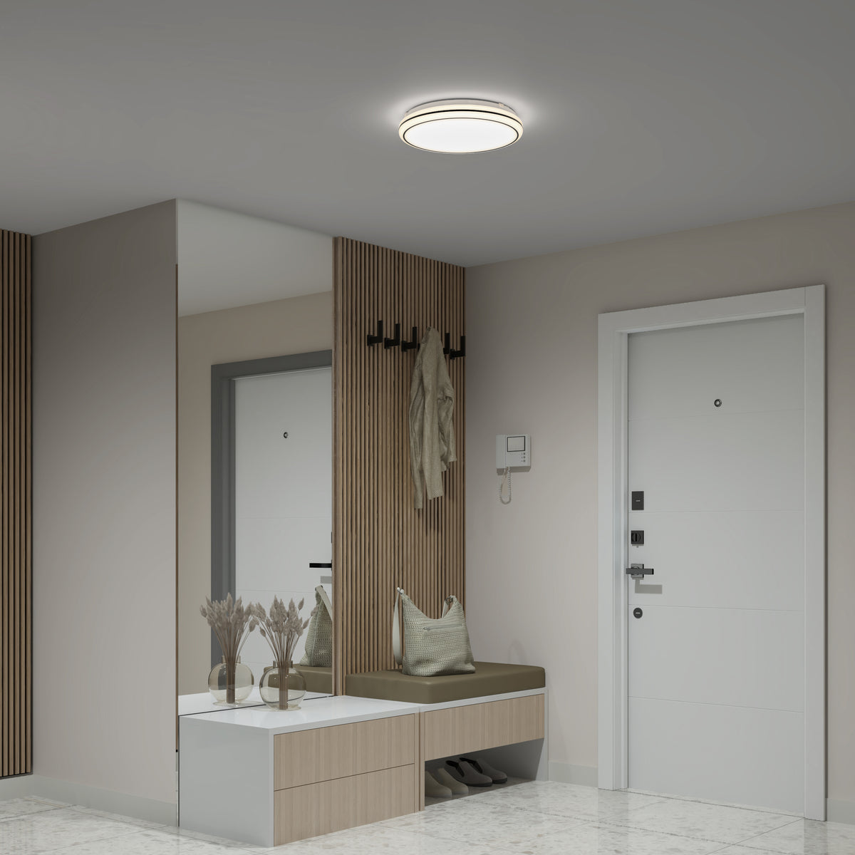Emina 13 in. (33 cm) Modern LED Flush Mount Ceiling Light 3 CCT